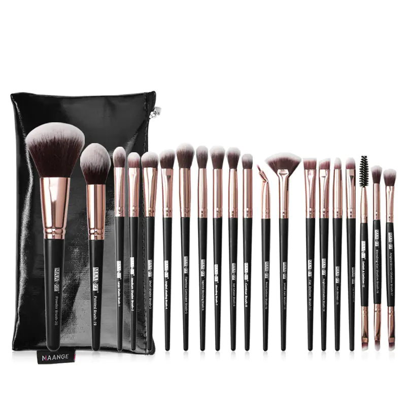 20-Piece Essential Makeup Brush Kit with Bag