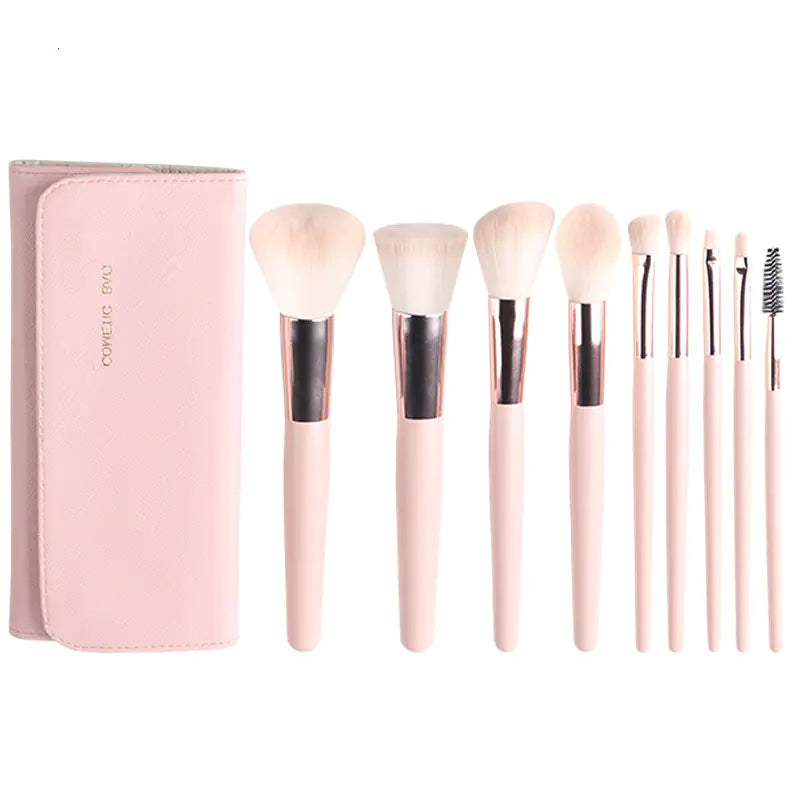 Wooden Handle Makeup Brush Kit