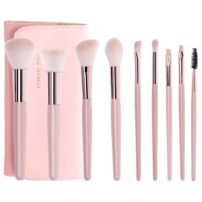 Wooden Handle Makeup Brush Kit
